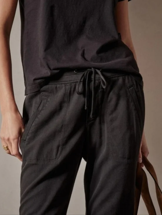 James Perse Black Linen Pants Size 2 Medium NWOT - Picture 2 of 7